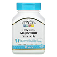 21st Century Calcium Magnesium Zinc +D3 - 90 Tablets