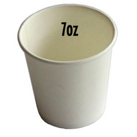 Disposable 7oz White 207ml Paper Cups x 100 Water Dispenser Cooler (Featured Image)