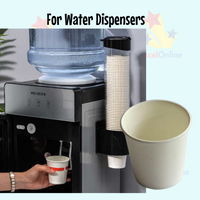 Disposable 7oz White 207ml Paper Cups x 100 Water Dispenser Cooler