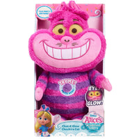 Disney Junior Alice’s Wonderland Bakery Cheshire Cat plush toy 12 inch with glow in the dark eyes ages 3 plus