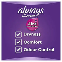 Always Discreet Incontinence Underwear Plus Medium 9 Pack Breathable 3 in 1 Protection
