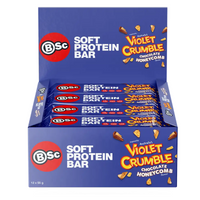 BSC Soft Protein Bar Violet Crumble Chocolate Honeycomb Flavour 55 g x 12 Bars - Aussie Variety-AU Ancel Online