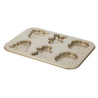 Christmas Non-Stick Cake Mould Baking Tray 35x26.5cm – Festive Shapes Gingerbread, Tree And Santa