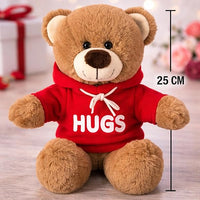 HUGS Hoodie Brown Teddy Bear Valentine Gift 25cm Romantic Keepsake (TEMU) - Aussie Variety-AU Ancel Online
