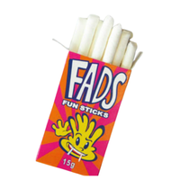 Fyna Fads Fun Sticks 12 Pack 15g Each Candy Powder Lollies Retro Treats