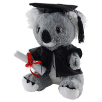 Graduation Koala Plush Toy 18cm – Australian souvenir soft toy with cap, gown & scroll gift