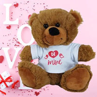 Jelly Brown Teddy Bear Be Mine T Shirt 23cm Soft Cuddly Plush Toy Romantic Gift