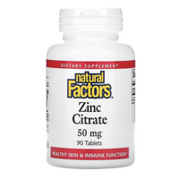 Natural Factors Zinc Citrate 50 mg 90 Tablets (Copy) (Featured Image)