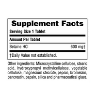 NaturesPlus Betaine Hydrochloride HCl 600mg 90 Tablets Dietary Supplement