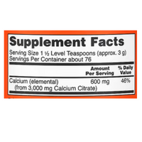 Now Calcium Citrate Pure Powder 227g (8oz)