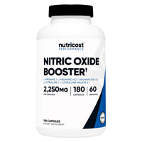 Nutricost Nitric Oxide Booster 2250mg Per Serving 180 Capsules (Featured Image)