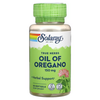 Solaray Oil of Oregano 150mg True Herbs Bottle - 60 Softgels Herbal Supplement