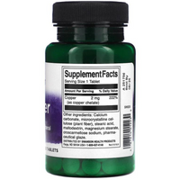 Swanson Copper 2 mg 300 Tablets Essential Trace Mineral