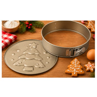 Christmas Tree Springform Cake Tin 26cm – Non-Stick Round Baking Removable Base – Cucina – 1 Piece
