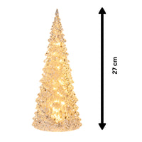 Christmas Acrylic LED Tree 27cm – Warm White Light Up Battery Operated – 1 Piece