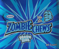 Zombie Chews Sour Blue Raspberry 28g - 72 Bar Pack