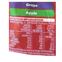 Allens Ripperz Remix 12 Pack – bulk chewy apple and grape flavour lollies, ideal for candy buffets, events, and party treat bags, nutrition information