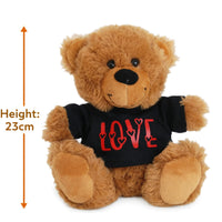 Brown Jelly Bear With Love Black T-Shirt 23cm