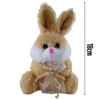 Bunny With Bag 18cm Brown Soft Plush