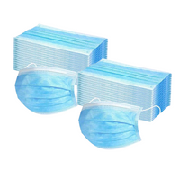 Disposable Face Mask 100 Pack – 3 Layer Filter, General Use, Earloops