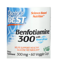 Doctors Best Benfotiamine 300 With BenfoPure 300mg 60 Veggie Caps