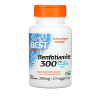 Doctors Best Benfotiamine 300 With BenfoPure 300mg 60 Veggie Caps