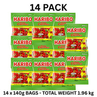 Haribo Happy Cherries 140g x 14 Pack Gummy Cherry Lollies