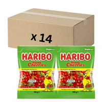 Haribo Happy Cherries 140g x 14 Pack Gummy Cherry Lollies (Featured Image)