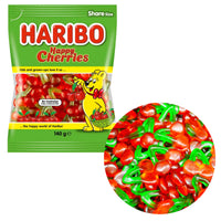 Haribo Happy Cherries 140g x 14 Pack Gummy Cherry Lollies