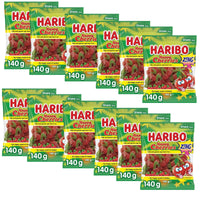 Haribo Happy Cherries Zing Sour 140g x 12 Pack Gummy Lollies (Featured Image)