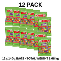 Haribo Twin Snakes 140g x 12 Pack Sweet & Sour Gummy Lollies