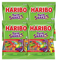 Haribo Twin Snakes 140g x 4 Pack Gummy Lollies (Featured Image)