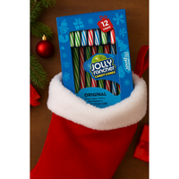 Jolly Rancher Candy Canes 12 pack 149g – Green Apple, Cherry, Blue Raspberry fruity Christmas candy