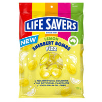 Life Savers Lemon Sherbet Bombs Fizz - 3 Packs 150g Per Bag