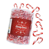 Mini Candy Canes 200 pack – red and white peppermint flavoured individually wrapped Christmas lollies