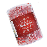 Mini Candy Canes 200 pack – red and white peppermint flavoured individually wrapped Christmas lollies