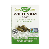 Natures Way Wild Yam Root 850mg 100 Vegan Capsules - Gluten Free