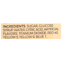 List of ingredients on a white background