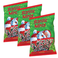 Starlite Mints Peppermint Swirl Candy 500g x 3 Pack – Red White And Green 1.5kg