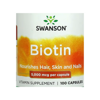 Swanson Biotin 5000 mcg 100 Capsules