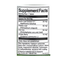 Swanson Water Pills 120 Tablets Bottle – Herbal Fluid Balance Support - Supplement Facts