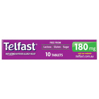 Telfast 180mg Non-Drowsy 10 Tablets