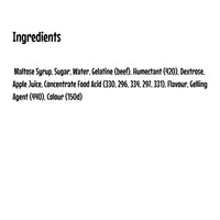 TNT Sour Cola Bottles 300g Bag – Chewy Fizzy Cola Lollies for Parties and Snacks - Ingredients