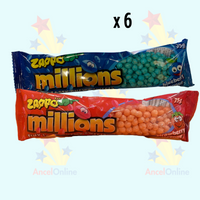 Zappo Millions Variety Strawberry Blueberry Flavour 75g - 6 Pack