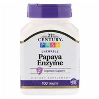 21st Century Papaya Enzyme 100 Tablets - Gluten Free - Aussie Variety-AU Ancel Online