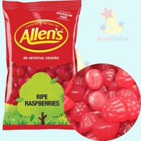 Allens Ripe Raspberries 1.3kg Halloween Party Favors Candy Buffet Bulk Lollies - Aussie Variety-AU Ancel Online