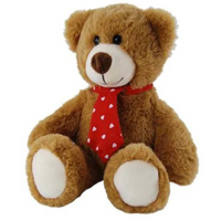 Valentines Gordy Brown Teddy Bear With Red Neck Tie 20cm Plush Toy - Aussie Variety-AU Ancel Online
