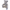 Autograph Teddy Bear 38cm – white plush with silver metallic ears, paws & bow, includes pen for signatures