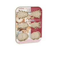 Christmas Non-Stick Cake Mould Baking Tray 35x26.5cm – Festive Shapes Gingerbread, Tree And Santa

