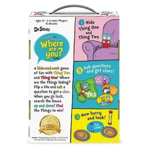Funko Dr. Seuss Thing One and Thing Two Where Are You? Board Game ages 3 plus